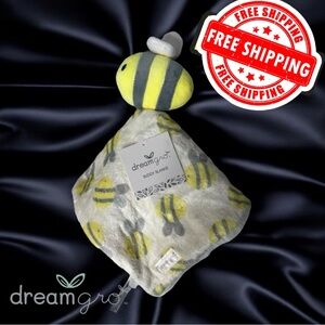 NWT DreamGro BUSY BEE Buddy Blankie Security Blanket Lovey FREE SHIPPING